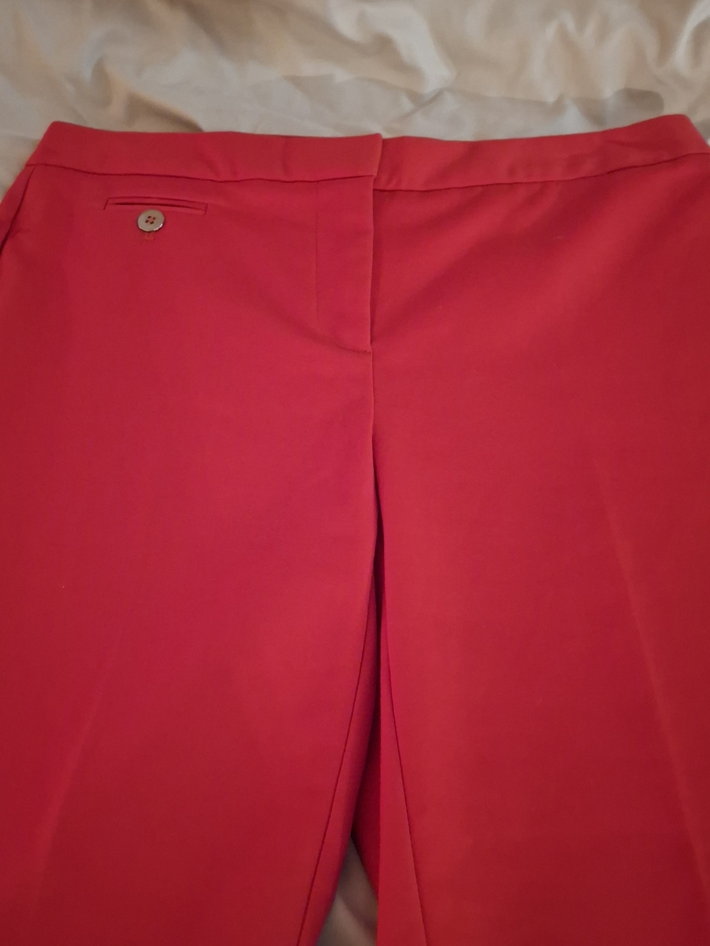 Valerie Stevens Women's Bright-Red Cropped Slim Ankle Pants - Picture 3 of 8